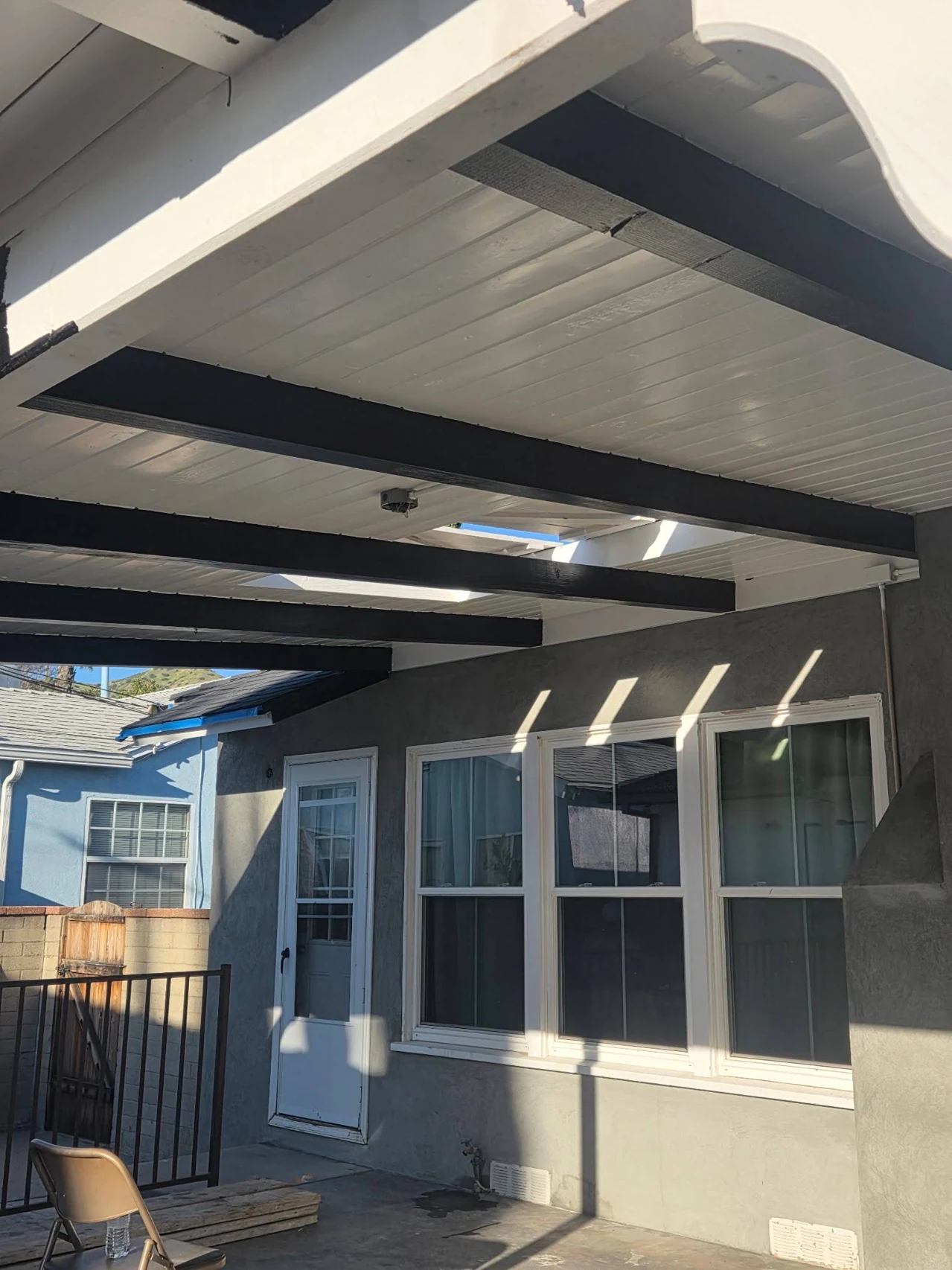 Porch ceiling & beams