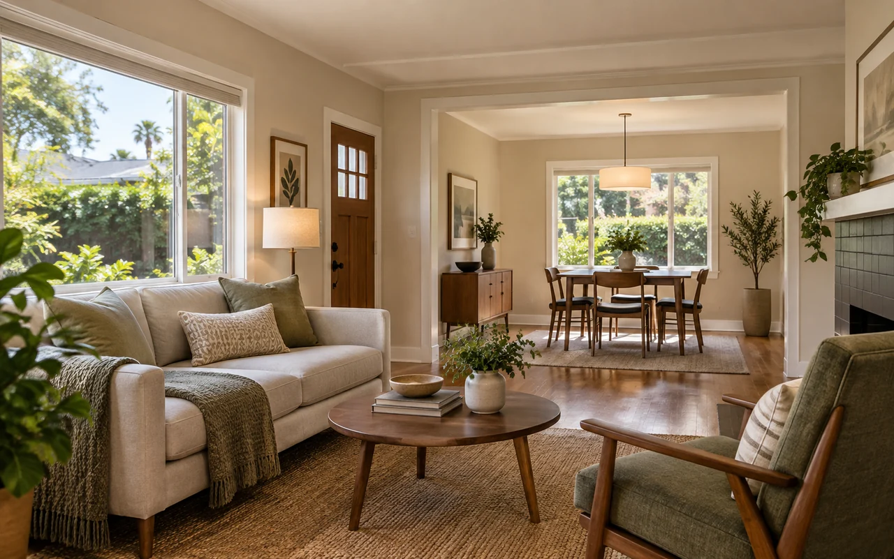 Freshly painted and spotless completed Los Angeles interior